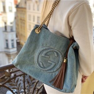 ❤️❤️SALE❤️❤️Gucci DENIM SOHO BAG FIRM